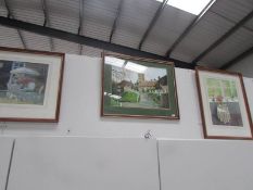 3 framed and glazed watercolours