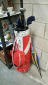 A golf bag,