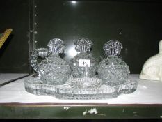 A glass trinket set