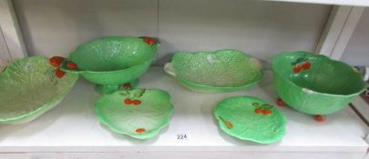 6 Carlton ware dishes (chips to nearly all and repair)