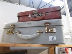 2 small vintage suitcases