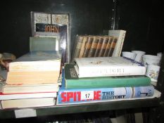 A mixed lot of books including aircraft related