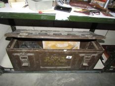 An ammunition box and contents