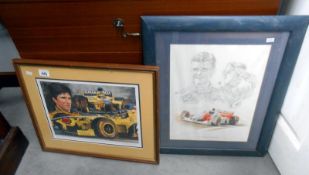 2 limited edition motor racing prints