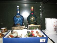 A bottle of Royal Salute whisky blended by Chivas brothers with box,