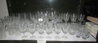 A mixed lot of wine glasses,