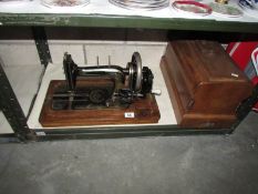 A vintage sewing machine