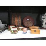 A mixed lot including miniature Doulton jug, motto ware,