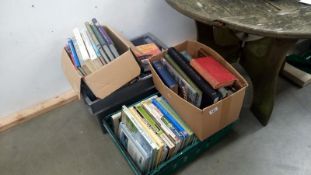 4 boxes of assorted books including gardening, nature, painting,