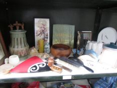 A mixed lot including wooden bowl,