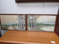 A pair of framed and glazed watercolours