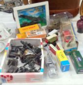A quantity of model vehicles including military Dinky, Crescent,