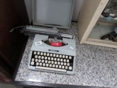 A portable typewriter