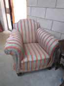 A striped armchair