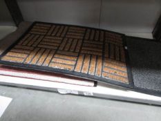 A quantity of door mats etc