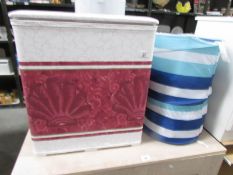 2 linen bins,