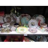 A mixed lot of china and glass