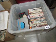 A box of 45 rpm records