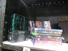 A collection of DVD's including Ultimate Matrix,