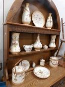 14 pieces of Crown Devon china including biscuit barrels,