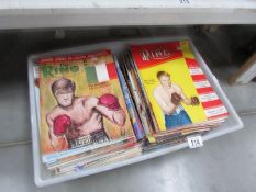 Approximately 100 boxing magazines,