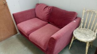 A pink sofa