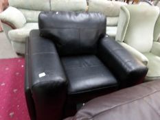 A black arm chair