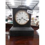 A black slate clock