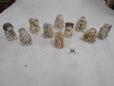 10 assorted netsuke