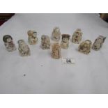 10 assorted netsuke