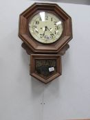 A Ringway drop dial regulator wall clock,