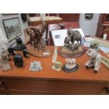 A collection of elephant figures