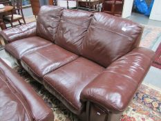 A leather 3 seater sofa