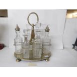 A Victorian 6 bottle cruet,