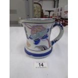 A hand painted pottery jug marked Collard