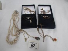 2 pendants with matching rings and other jewellery