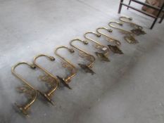 4 pairs of brass gas style wall lights