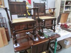 A draw leaf table and 4 chairs