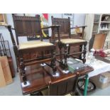 A draw leaf table and 4 chairs