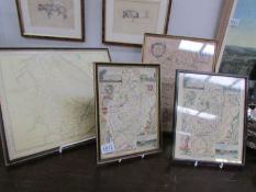 4 framed and glazed maps being Lincolnshire,