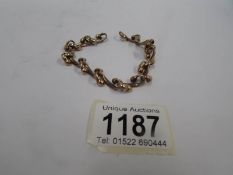 A 9ct gold fancy link bracelet, hall marked Birmingham 1968/69,