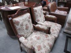 A pair of Edwardian arm chairs
