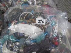 A large bag of costume jewellery