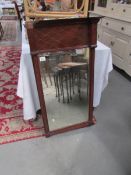 A Victorian mahogany framed mirror,