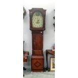 A Grandfather clock with weights and pendulum (a/f)