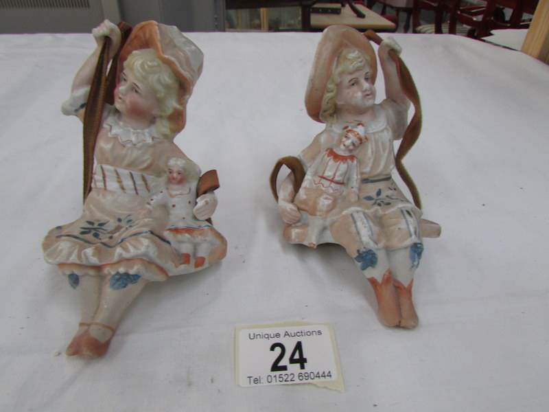 A pair of Victorian mantelpiece figures and one other - Image 4 of 4