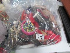 A large bag of costume jewellery