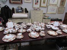 Approximately 100 pieces of Royal Albert Old Country Roses tea and dinner ware