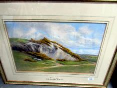 A framed and glazed watercolour entitled 'Dorset Cove' by John Dearman R.A.