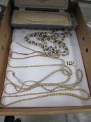 A mixed lot of various pearl necklaces including cased necklace